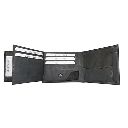 Black Mens Pure Leather Wallet