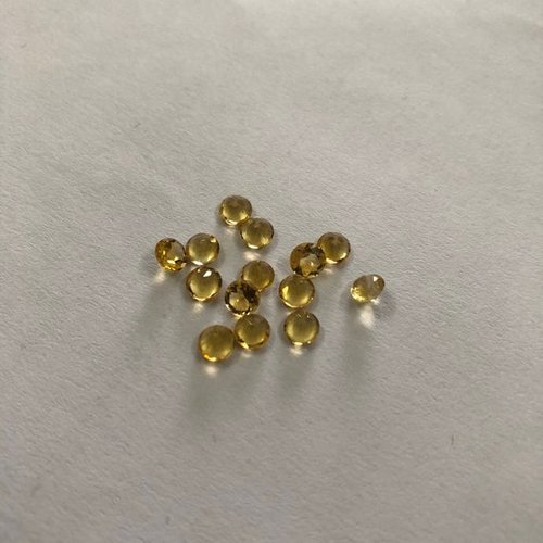 3.5mm Natural Citrine Faceted Round Gemstone