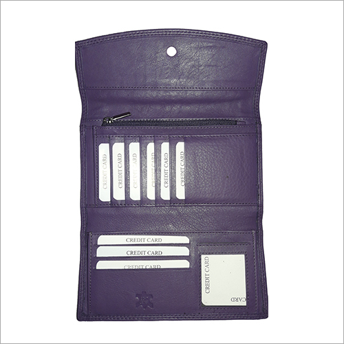 Purple Ladies Pure Leather Wallet