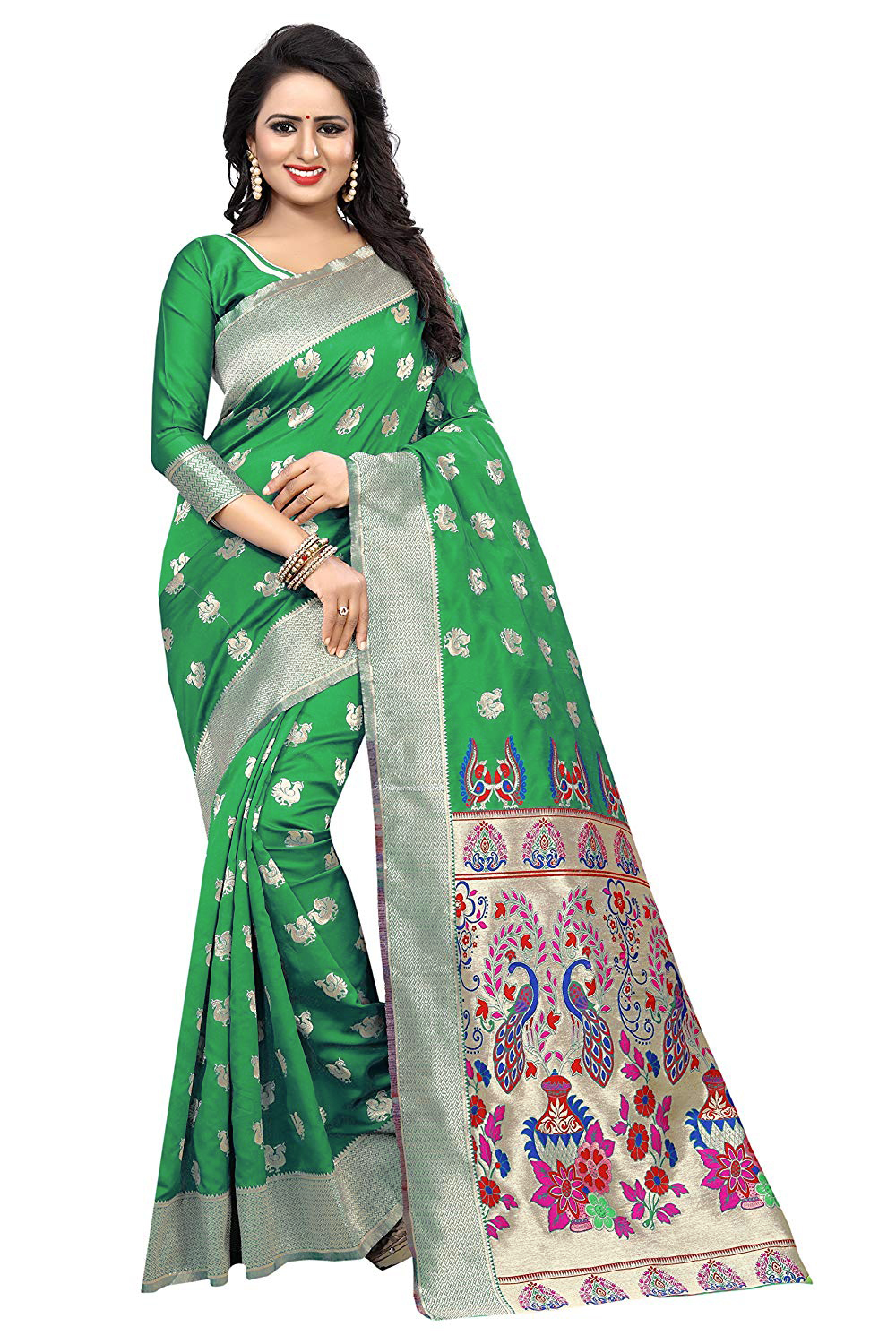 Heavy Silk Saree With Rich Pallu