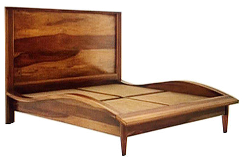 Wooden Bed - Solid Wood, Intricately Carved Design | Handcrafted, Polished Finish, Eye-catchy Pattern