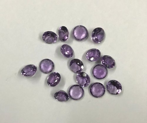 4mm Natural Amethyst Faceted Round Gemstone