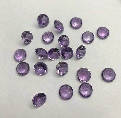 6mm Natural Amethyst Faceted Round Gemstone