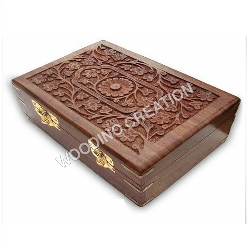 Natural Wood Wooden Carving  Box