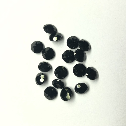 2Mm Natural Black Onyx Faceted Round Gemstone Grade: Aaa