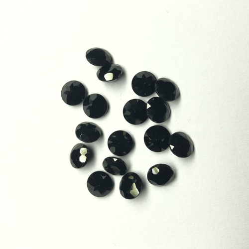 2.25mm Natural Black Onyx Faceted Round Gemstone