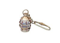 Metal Solid Brass Anchor Clear Lantern Key Chain 5 Inch