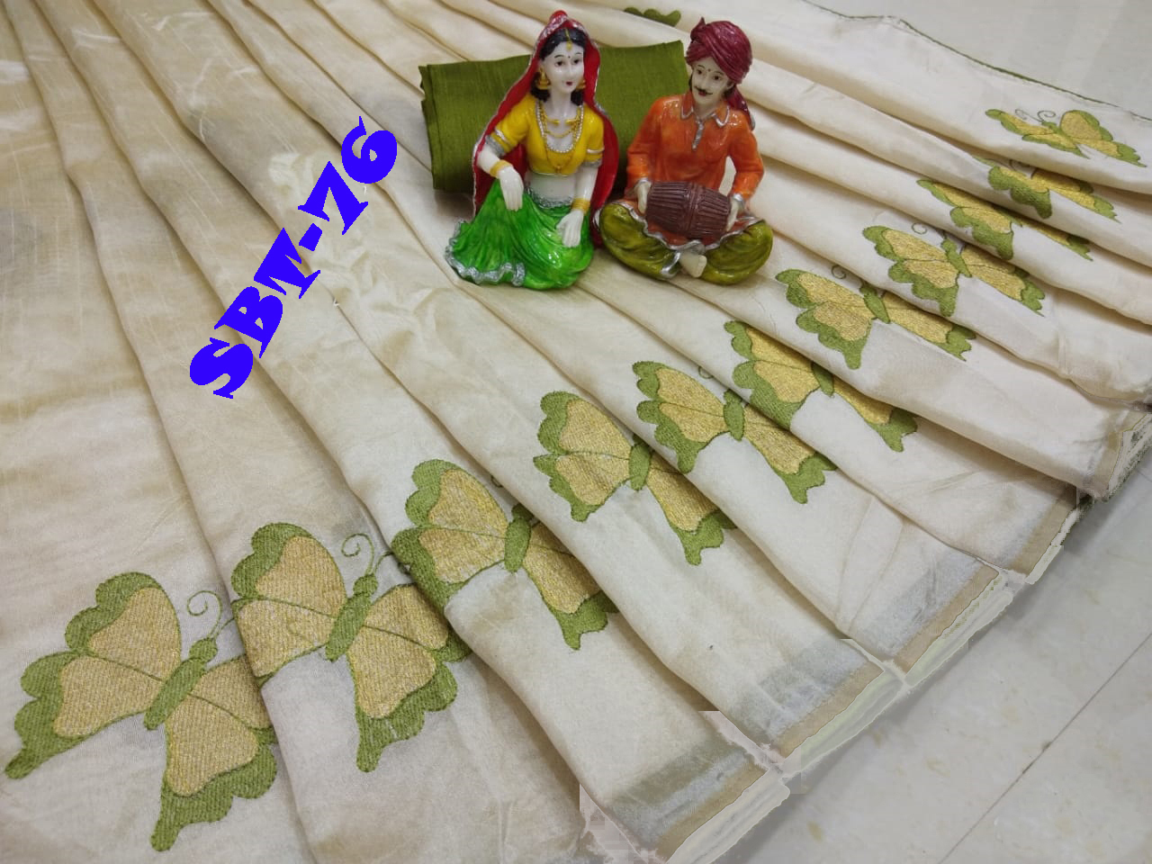 Womens Assam silk embroidery work saree