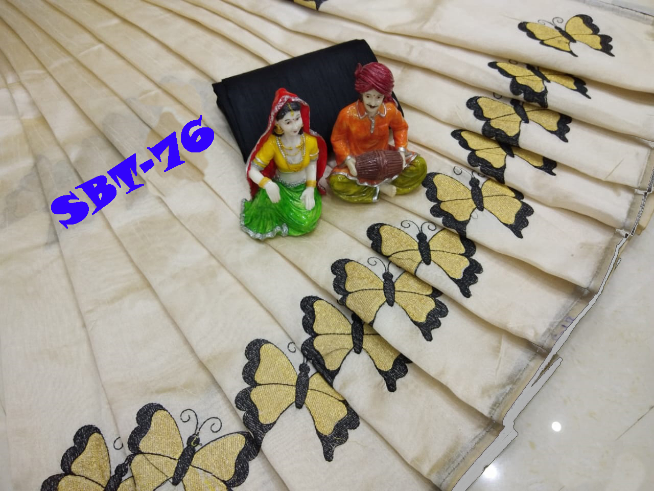 Womens Assam silk embroidery work saree