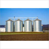 Grain Storage Silo - Galvanized Steel, 10-30 Ft Diameter, 20-60 Ft Height, Capacity 500-10,000 Tons | Rugged Design, Easy Installation, High Capacity