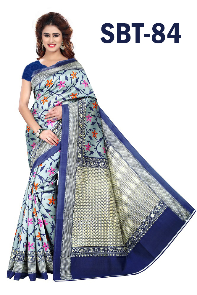 WOMEN'S PRINTED SILK SAREE