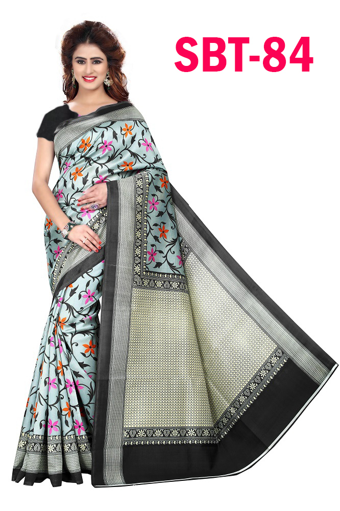 WOMEN'S PRINTED SILK SAREE