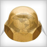 Brass Cap Nut - Natural Finish, Hexagon Head, Polished Surface Treatment | Equal Shape, No Rings, Custom Surface Finishing