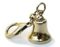Bronze Bell Keychain - 27mm Height, 90mm Length | Handmade Nautical Travel Accessory Gift For Boyfriend