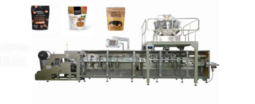 Peanut Butter Zipper Pouch Packing Machine - Steel 90-240mm Width 110-320mm Length 40-120ppm | Stable Sealing Accurate Filling Easy Cleaning Servo Advance