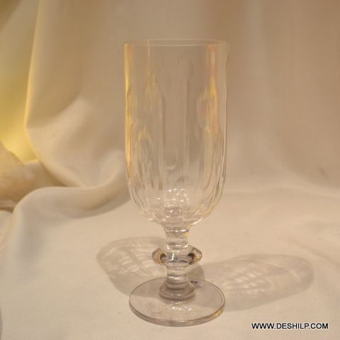 Crystal Glass Heavy Cut Flower Vase