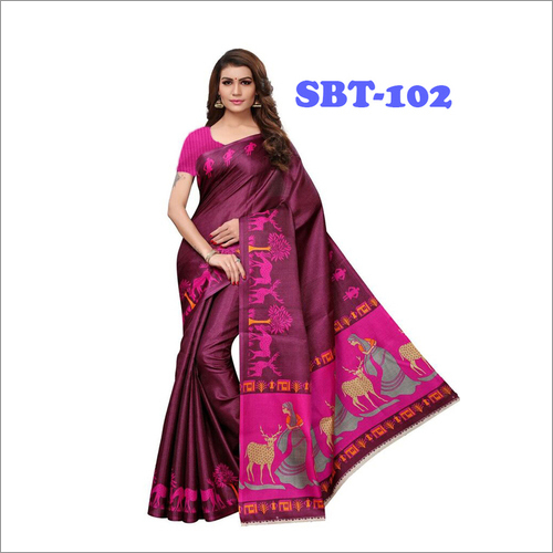 Beautiful  Silk Printed  Saree