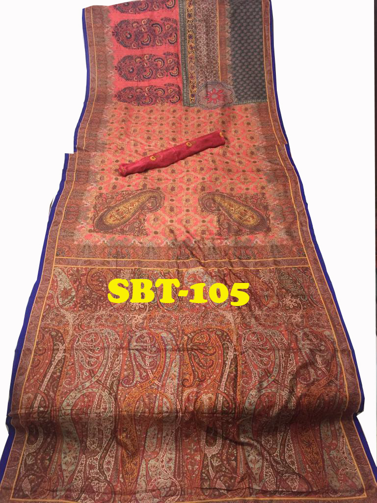 Digital Printed Silk Saree