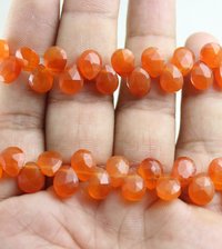 Natural Carnelian Beads - Diamond Shape, Orange | Attracts Prosperity, Boosts Confidence, Promotes Idealism