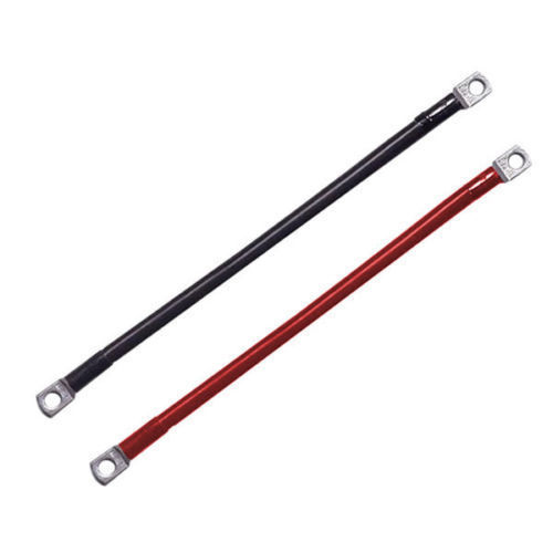 SuRCLe 16 sq mm Red and Black Battery Cable Pair - Fire Retardant XLPE, Insulated Round Battery Pins, 85 Amp Current Capacity