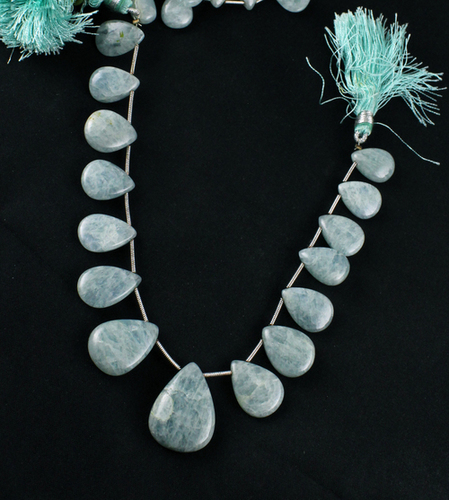 Milky Aqua Pears Beads By K. C. INTERNATIONAL