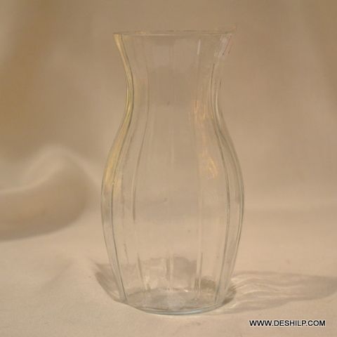 Clear Glass Decor Floor Flower Vase