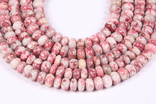 Thulite Roundel Beads By K. C. INTERNATIONAL