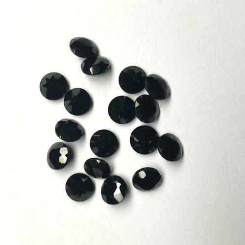 2.75mm Natural Black Onyx Faceted Round Gemstone