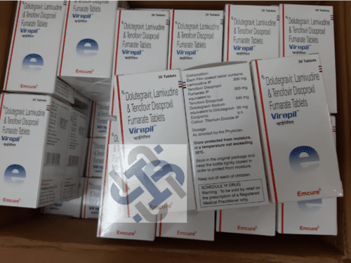 Viropil Dolutegravir 50mg Lamivudine 300mg Tenofovir disoproxil fumarate 300mg Tablet