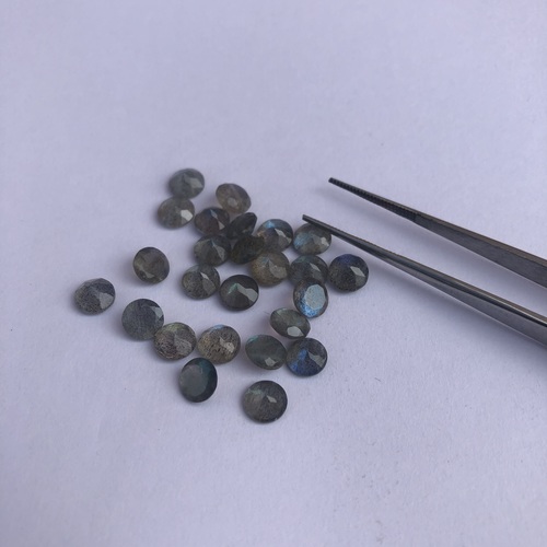 5mm Natural Labradorite Faceted Round Gemstone