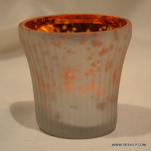 Smaller T Light Votive Silver Work