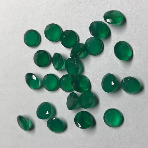 2.75mm Natural Green Onyx Faceted Round Gemstones