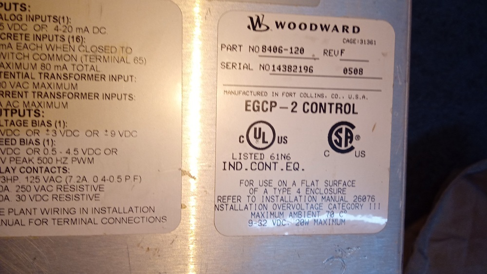 WOODWARD HMI 8406-120 F