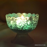 Glass Ice Cup Shape Candle Holder