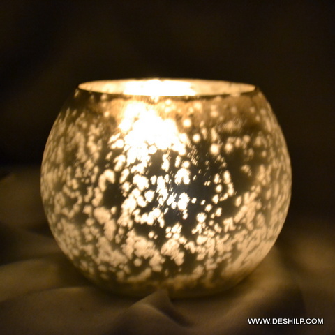 Cylindrical shaped Bowl Shape Glass Candle Holder