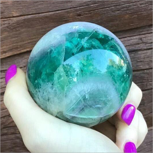 Green Fluorite Crystal Ball
