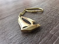 Brass Sail Boat Keychain