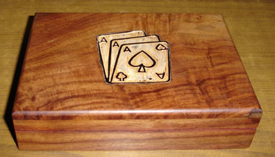 Wooden Playing Card Box