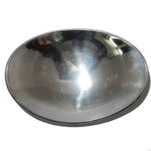 Glossy Polished Aluminium Fruit Bowl Sleek Oval