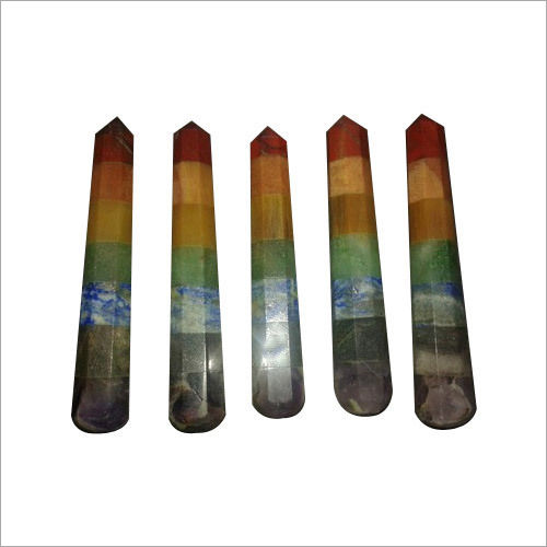 5 Inch Chakra Faceted Wands
