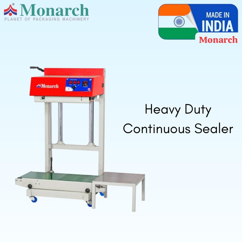 Rice Packing Machine - Plastic, 22 x 41 x 46 Inch, Red | Semi-Automatic, Sealing Speed 0-12 Mtr/Min, Power 600W, 12 mm Sealing Width