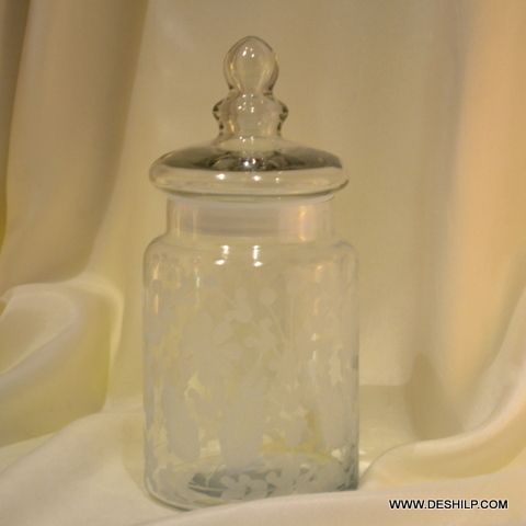 Clear Glass Jar With Glass Lid