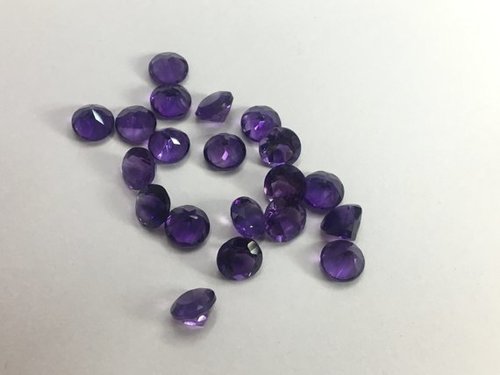 2.5mm Natural African Amethyst Faceted Round Loose Gemstone