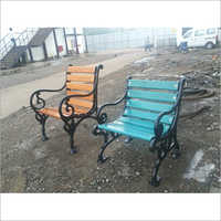 Cast Iron Garden Bench - 48" X 24" X 36" | Black Powder Coated Finish, 50 Lbs Weight, Wooden Accents, 1-year Warranty