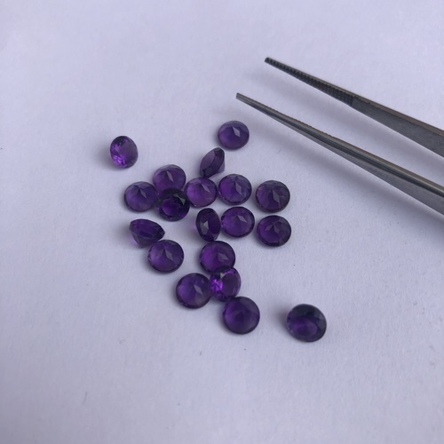 5mm Natural African Amethyst Faceted Round Gemstone