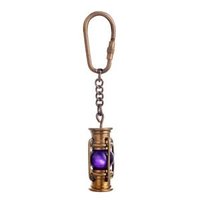 Bronze Brass Fishing Lamp Keychain Keyring