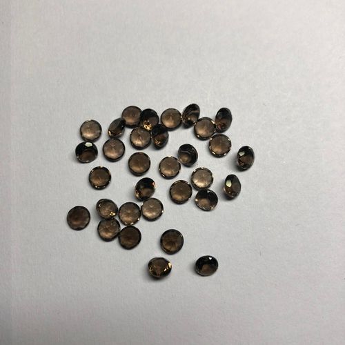 2.75mm Natural Smoky Quartz Faceted Round Gemstone