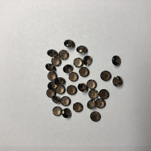 3mm Natural Smoky Quartz Faceted Round Gemstone