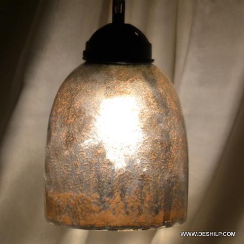 Polished Antique Finish Glass Silver Wall Hanging