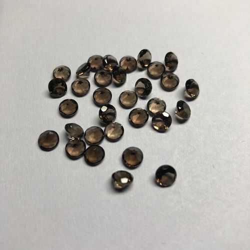 4mm Natural Smoky Quartz Faceted Round Loose Gemstone Grade: Aaa